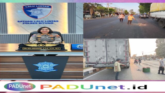 Piket Lalu Lintas dan Pamapta Polres Bitung Respons Cepat Tangani Kecelakaan di Madidir Unet